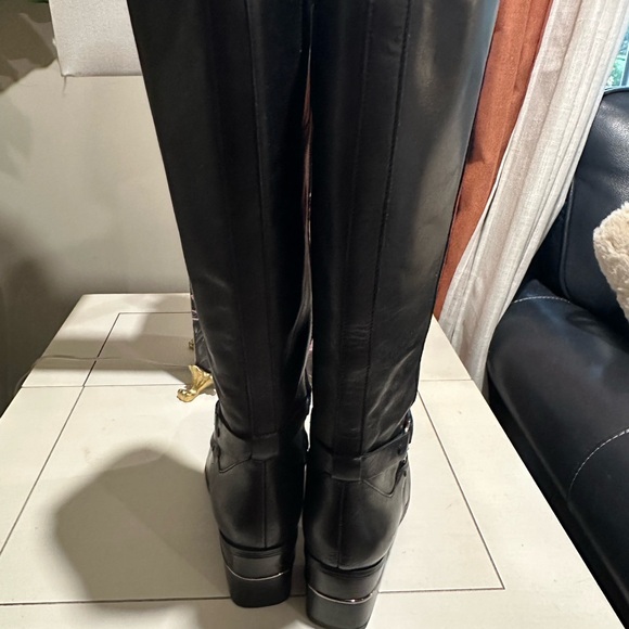Naturalizer Demetria Wide Calf Knee High Black Leather Boots Size 8 Like New - Picture 6 of 9